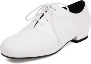 Women's Flats Lace Up Oxford Round Toe PU Leather Low Heel Pumps Closed Toe Shoes