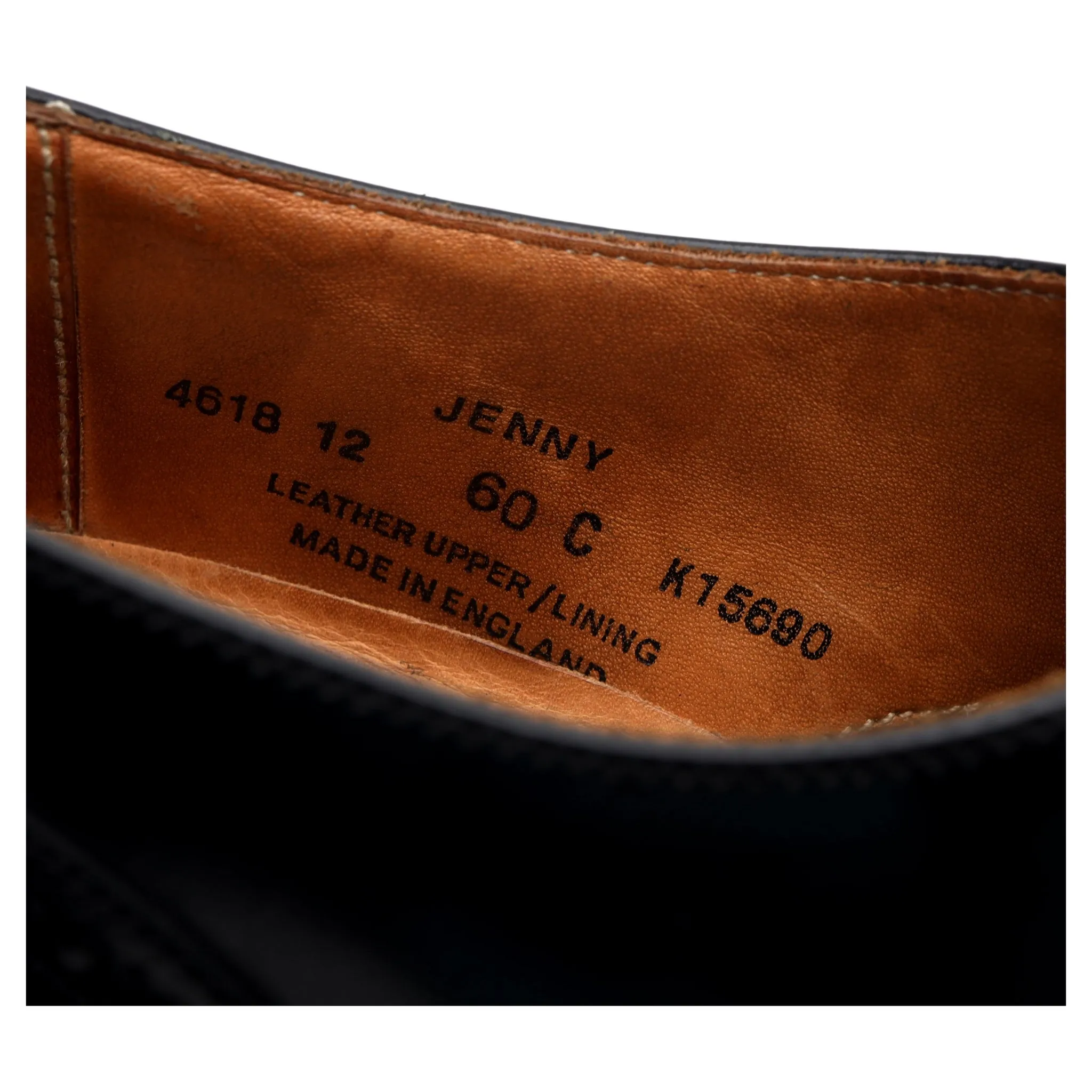 Women's 'Jenny' Black Leather Oxford Brogues UK 4.5 C