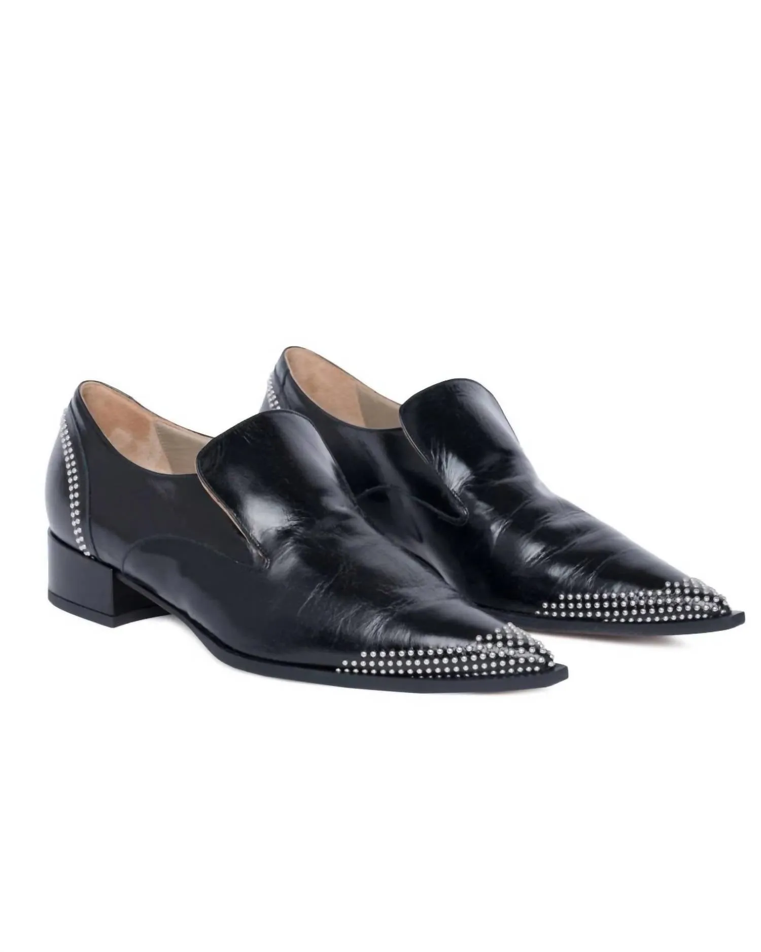 Women's Melissa Studded Leather Shoe In Black