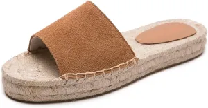 Women's One Word Thick Bottom Slippers - Fashionable Flat Shoes Comfortable Sandals Breathable Non slip Slippers Easy to Wear Suitable for Pairing with T-shirts, Dresses, Jeans