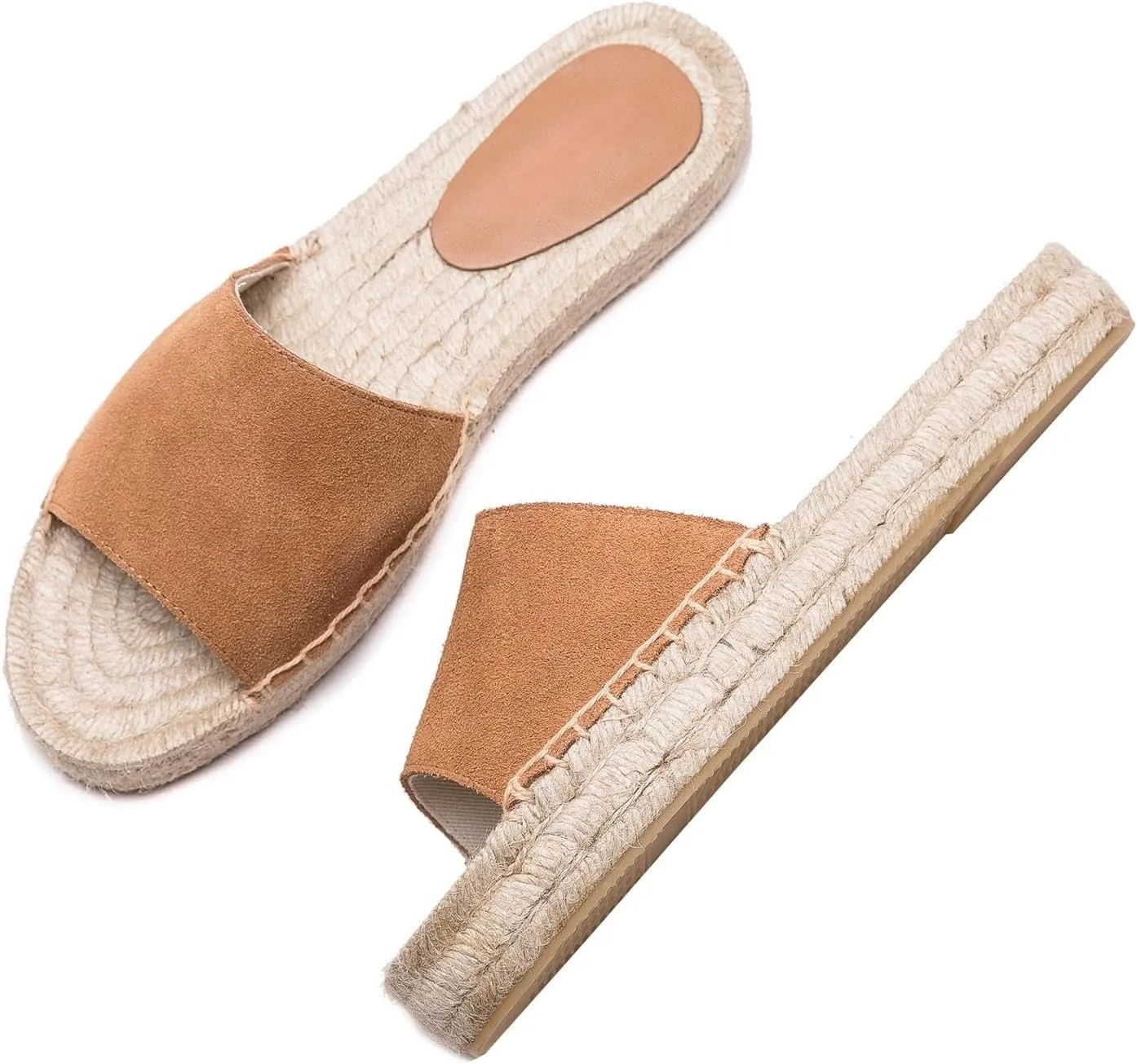 Women's One Word Thick Bottom Slippers - Fashionable Flat Shoes Comfortable Sandals Breathable Non slip Slippers Easy to Wear Suitable for Pairing with T-shirts, Dresses, Jeans