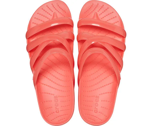 W's CrocsSplashGlosStrapSandal  - Neon Watermelon