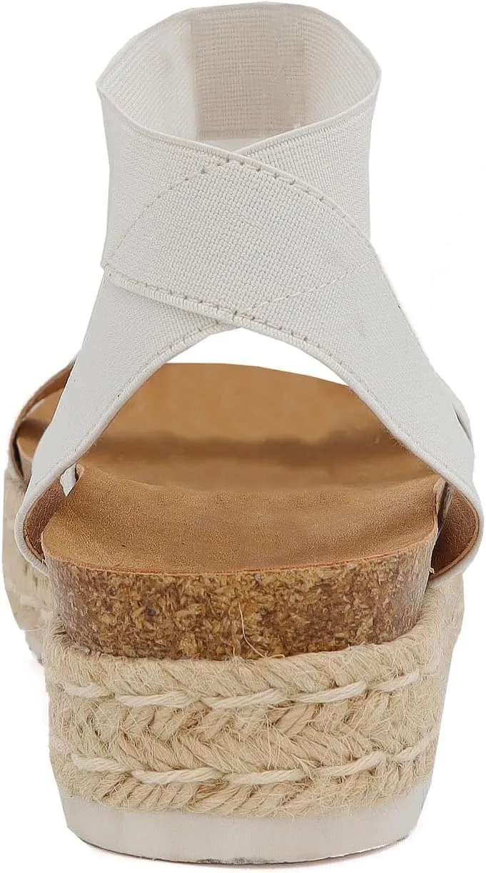 YOKI CHIARA-10 Women’s Sandal Platform Espadrille Wedge, Strappy Sandals for Women, Platform Sandals Women, Summer Sandals