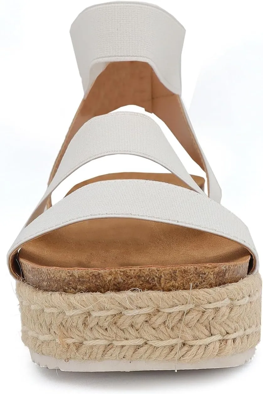 YOKI CHIARA-10 Women’s Sandal Platform Espadrille Wedge, Strappy Sandals for Women, Platform Sandals Women, Summer Sandals